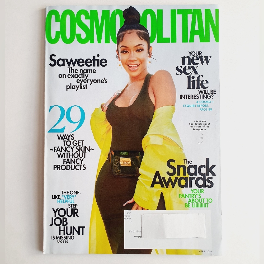 Cosmopolitan Magazine April, 2021 - Saweetie - The Snack Awards